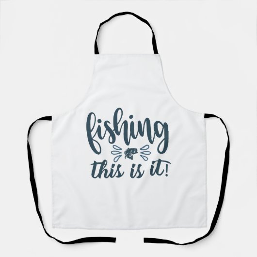 Tablier Funny Fishing Shirt avec slogan (Recto)