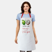 Tablier Funny Food Personalized Sweet Valentine Apron (Porté)