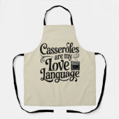 Tablier Funny Foodie Meme Les casseroles sont ma langue d' (Recto)