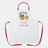 Tablier Funny Foods Personalized Cute Love Gift Apron (Recto)