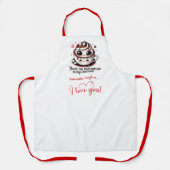 Tablier Funny Foods Personalized I Love You Gift Apron (Recto)