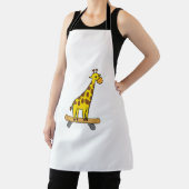 Tablier Funny Giraffe Lover Giraffe Skateboard (Insitu)