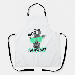 Tablier Funny Giraffe Shirt Moo Je suis une chèvre mignonn