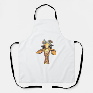 Tablier Funny Giraffe Tropical Bandana Hipster Giraffe Gif