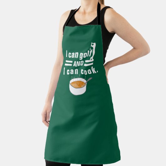 Tablier Funny Golfer Can Cook Citations LOL Humour Golfer (Insitu)