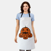 Tablier Funny Halloween Citrouille, Halloween Éffrayant (Porté)