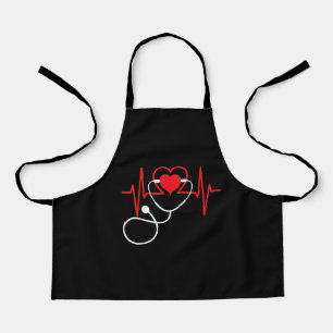Tablier Funny Heart Beats Nurse Nurse Nurse Nurse Médicale