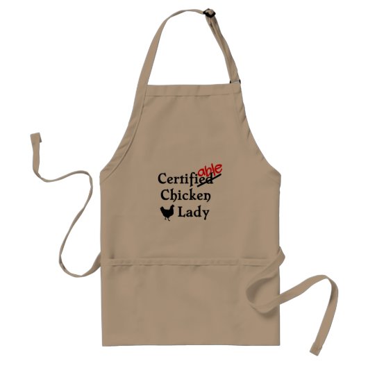 Tablier Funny Humorous Certifiable Crazy Chicken Lady Gift (Devant)