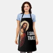 Tablier Funny Jesus "I Saw That" Christian meme design (Porté)