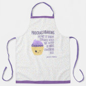 Tablier Funny Kawaii Cupcake Sprinkings Procrastibaking (Recto)