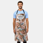 Tablier Funny Kitchen's boss quote cool photo grille colla (Porté)