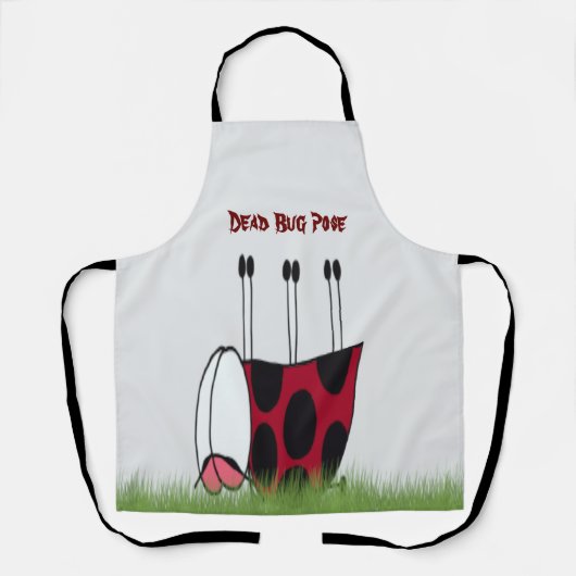Tablier Funny Ladybug Dead Bug Yoga Pose (Recto)