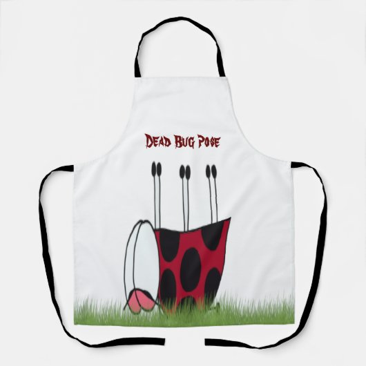 Tablier Funny Ladybug Dead Bug Yoga Pose (Recto)