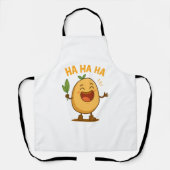 Tablier Funny Laughing Potato Apron (Recto)