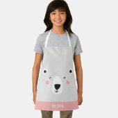 Tablier Funny mignon ours polaire personnalisé pour enfant (Insitu)