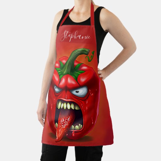 Tablier Funny Monster Red Bell Pepper Rocker (Insitu)