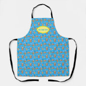 Tablier Funny Motif bleu Sloth | Ajouter votre Modèle de t (Recto)