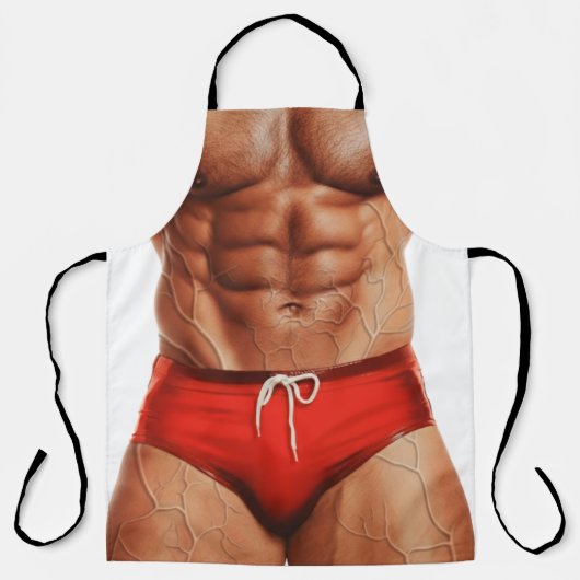 Tablier Funny Muscle Man Apron — Novelty Kitchen Apron for (Recto)