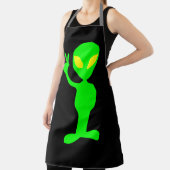 TABLIER FUNNY PAPA ALIEN PAIX SIGNE KITCHEN APRON (Insitu)