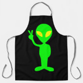 TABLIER FUNNY PAPA ALIEN PAIX SIGNE KITCHEN APRON (Recto)