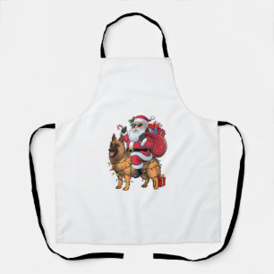 Tablier Funny Père Noël équitation berger allemand Chien N
