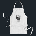Tablier Funny Personalized I am One Crazy Chicken Lady<br><div class="desc">This super cute apron is sure to bring a smile. The design features a silhouette of a chicken and the text "I Am One Crazy CHICKEN Lady" in modern typography with your name underneath. Click "Personalize" to add your own name. If you need help with customization, email me at ybnormalone@gmail.com....</div>