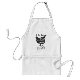 Tablier Funny Personalized I am One Crazy Chicken Lady