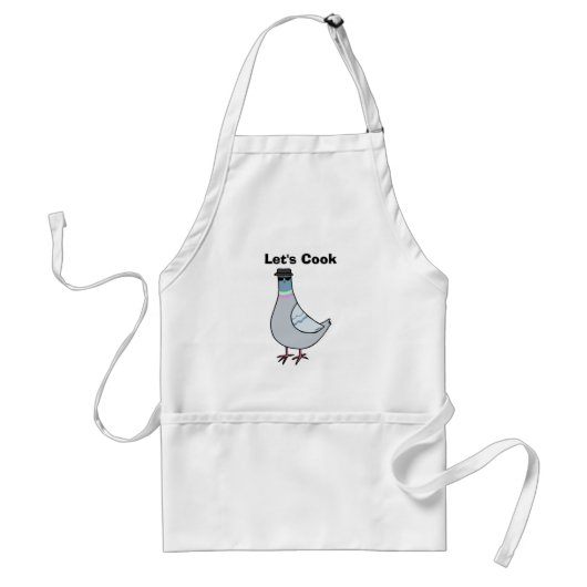 Tablier Funny Pigeon Hat Cooking Lover Fathers day Gift (Devant)