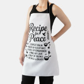 Tablier Funny Recipe Quote Kitchen Calm, Acceptance & Love (Insitu)