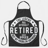 Tablier funny retirement, retired, retired firefighter, re (Recto)