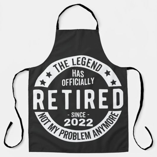 Tablier funny retirement, retired, retired firefighter, re (Recto)