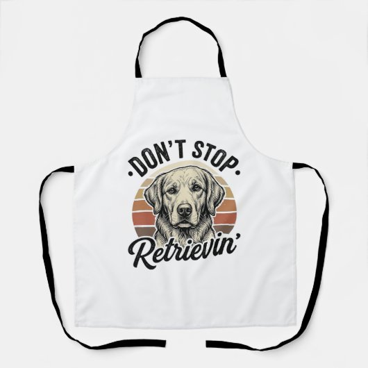 Tablier Funny Retriever Chien Gravure Vintage Graphique Te (Recto)