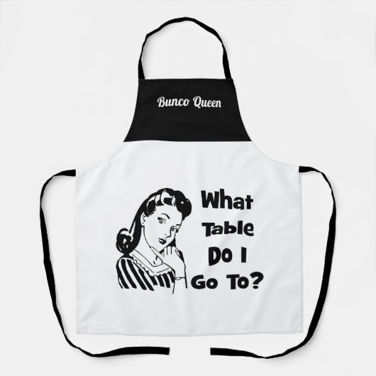 Tablier Funny Retro Bunco  (Recto)