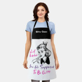 Tablier Funny Retro Bunco Queen Monogramme (Porté)