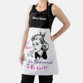 Tablier Funny Retro Bunco Queen Monogramme (Insitu)