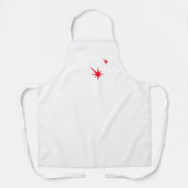 Tablier Funny Rouge sang sanglant effroi Halloween blanc A (Recto)