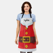 Tablier Funny Santa Claus Outfit Custom Text Christmas (Porté)