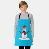 Tablier Funny Snowman avec Moustache et carotte (Porté)