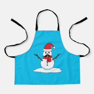 Tablier Funny Snowman avec Moustache et carotte
