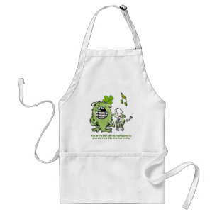 Tablier Funny St. Patricks Day Monsters Cartoon Apron
