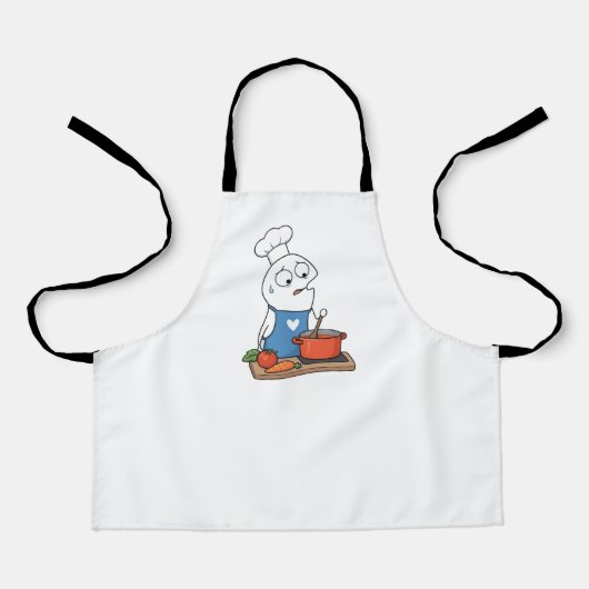 Tablier Funny Stressed Cooking Loop Character Apron (Recto)