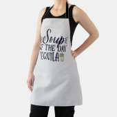 Tablier Funny Tequila Humour Nom personnalisé Femmes blanc (Insitu)