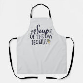 Tablier Funny Tequila Humour Nom personnalisé Femmes blanc (Recto)