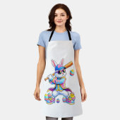 Tablier Funny Tie Dye Rabbit Baseball Easter Bunny Men Boy (Porté)