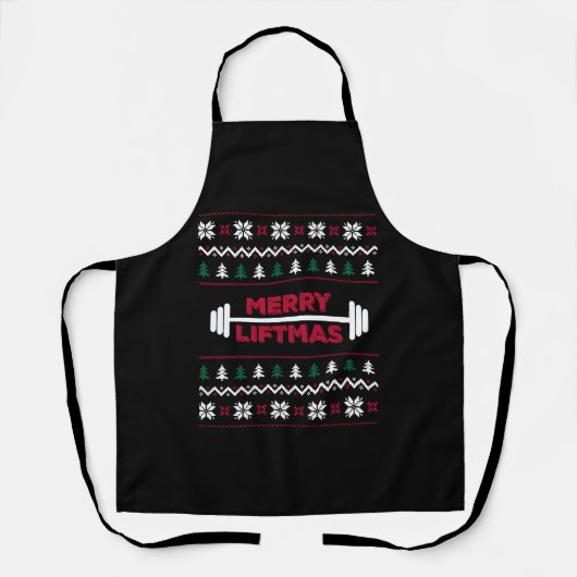 Tablier Funny Ugly christmas lifting gym graphic - (Recto)