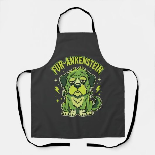 Tablier Fur-Ankenstein Drôle de Frankenstein Chien Hallowe (Recto)