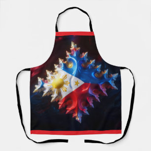 Tablier Fusion Du Drapeau Philippin Et De Mandelbrot Fract