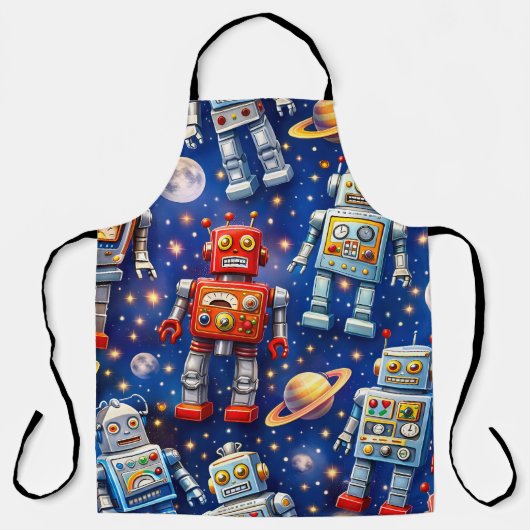 Tablier Galactic robot exploration cosmic (Recto)