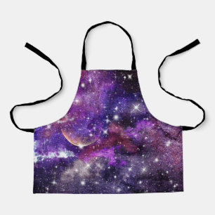 Tablier Galaxie violette Voie lactée avec planète