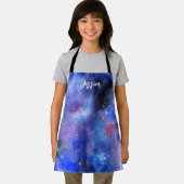 Tablier Galaxy Space Blue Nom personnalisé Enfants Apron (Insitu)